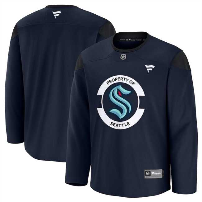 Men%27s Seattle Kraken Navy 2024-25 Team Practice Stitched Hockey Jersey Dzhi
